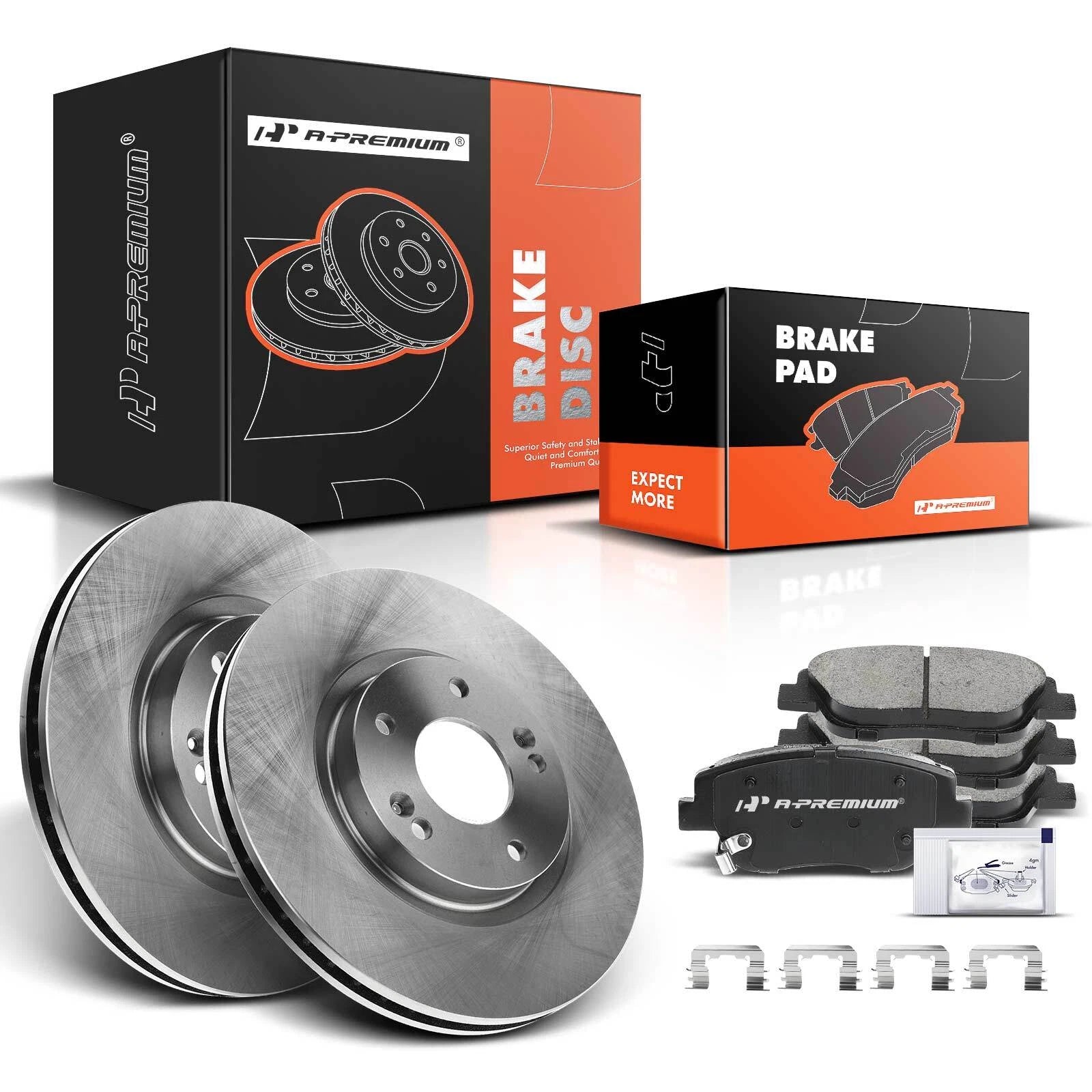 Front Disc Rotor & Ceramic Pad Set for Hyundai Sonata, Kia Optima (2011–2015)
