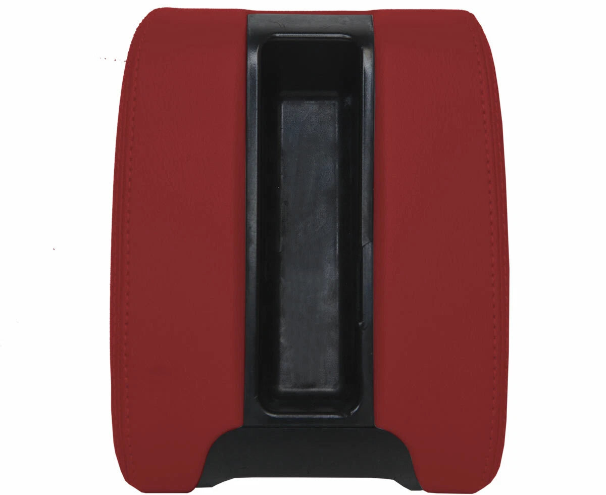 Leather Center Console Lid Armrest Cover for BMW E39 (1997–2003) Red