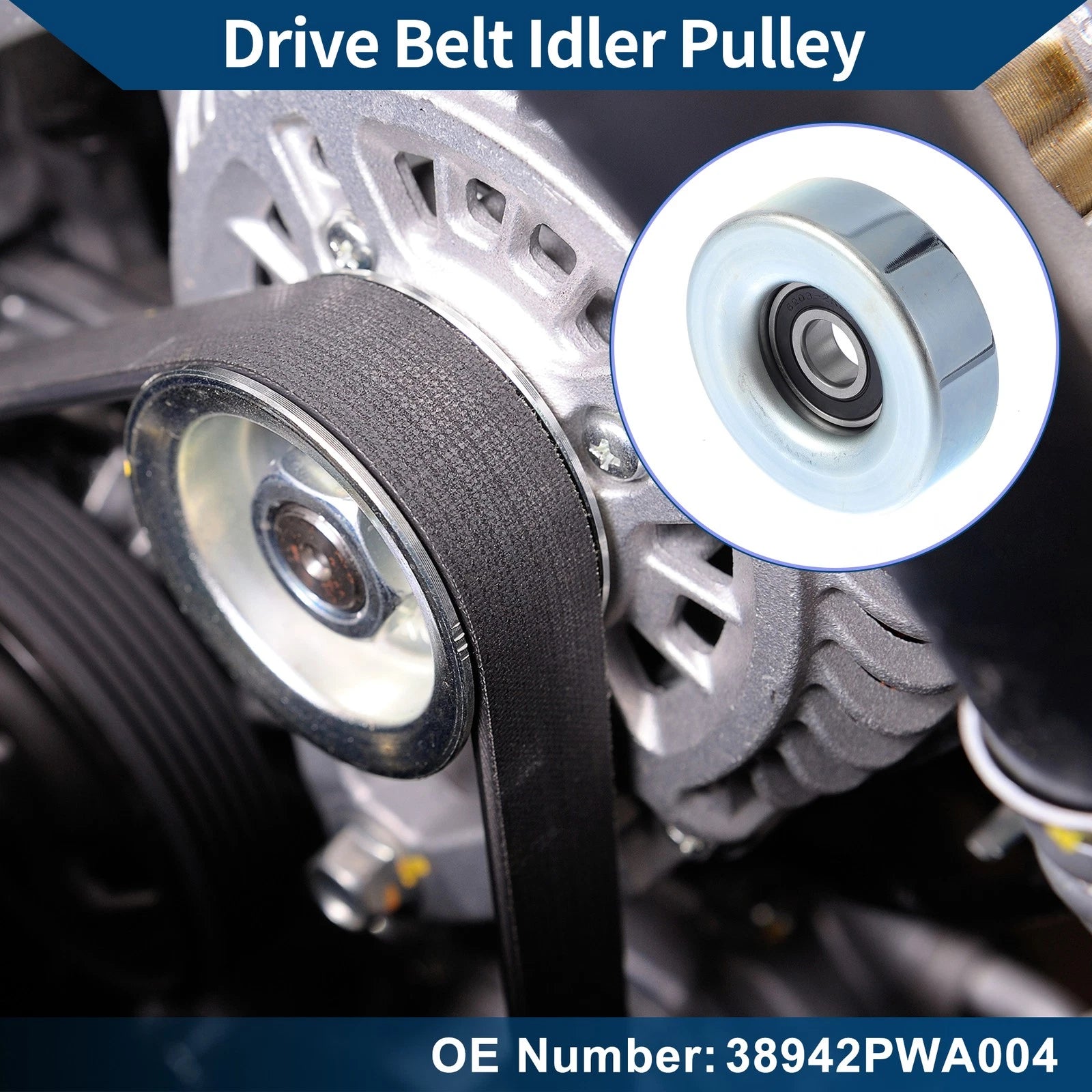 Drive Belt Idler Pulley for Honda Fit (2006–2008) No. 38942PWA004 1 Pc