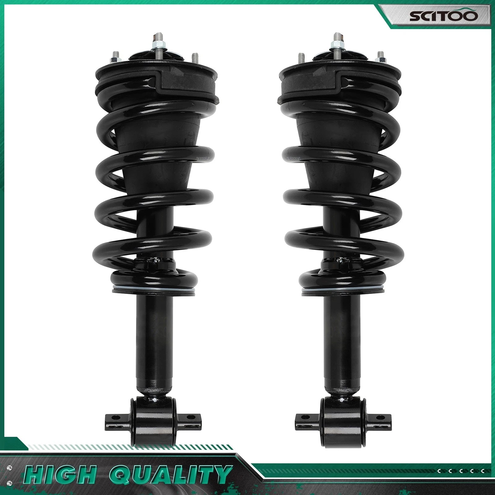 Front Pair Loaded Complete Struts & Coil Spring for Silverado Sierra 1500 (2014–2019)