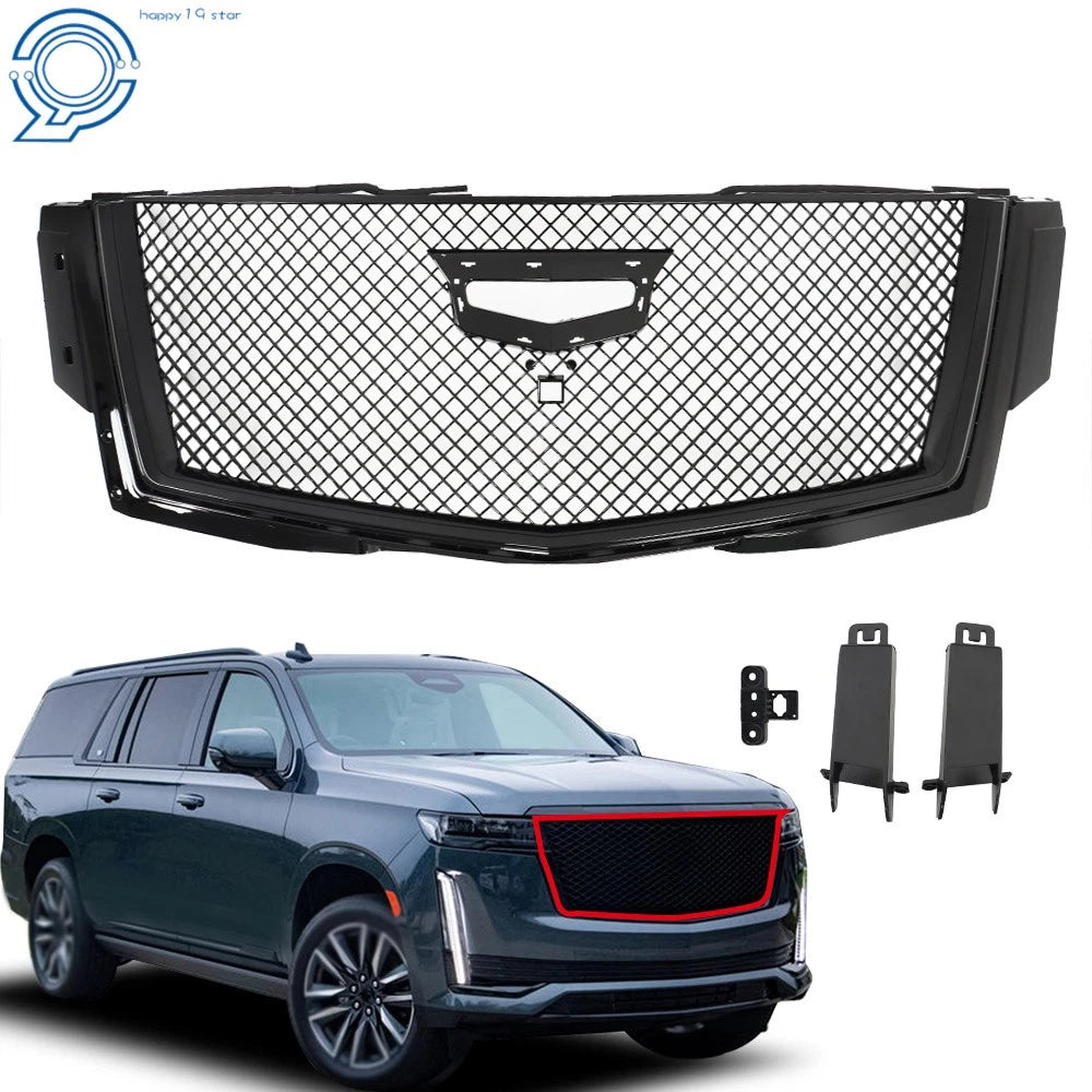 Honeycomb Front Bumper Grille for Cadillac Escalade (2015–2020) Black