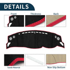 Dashboard Cover Mat for Toyota 86 (ZN6) (2012) Sun Protector Black Red