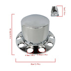 Set of 4 Rear Chrome Wheel Axle Hub Covers for Semi Trucks