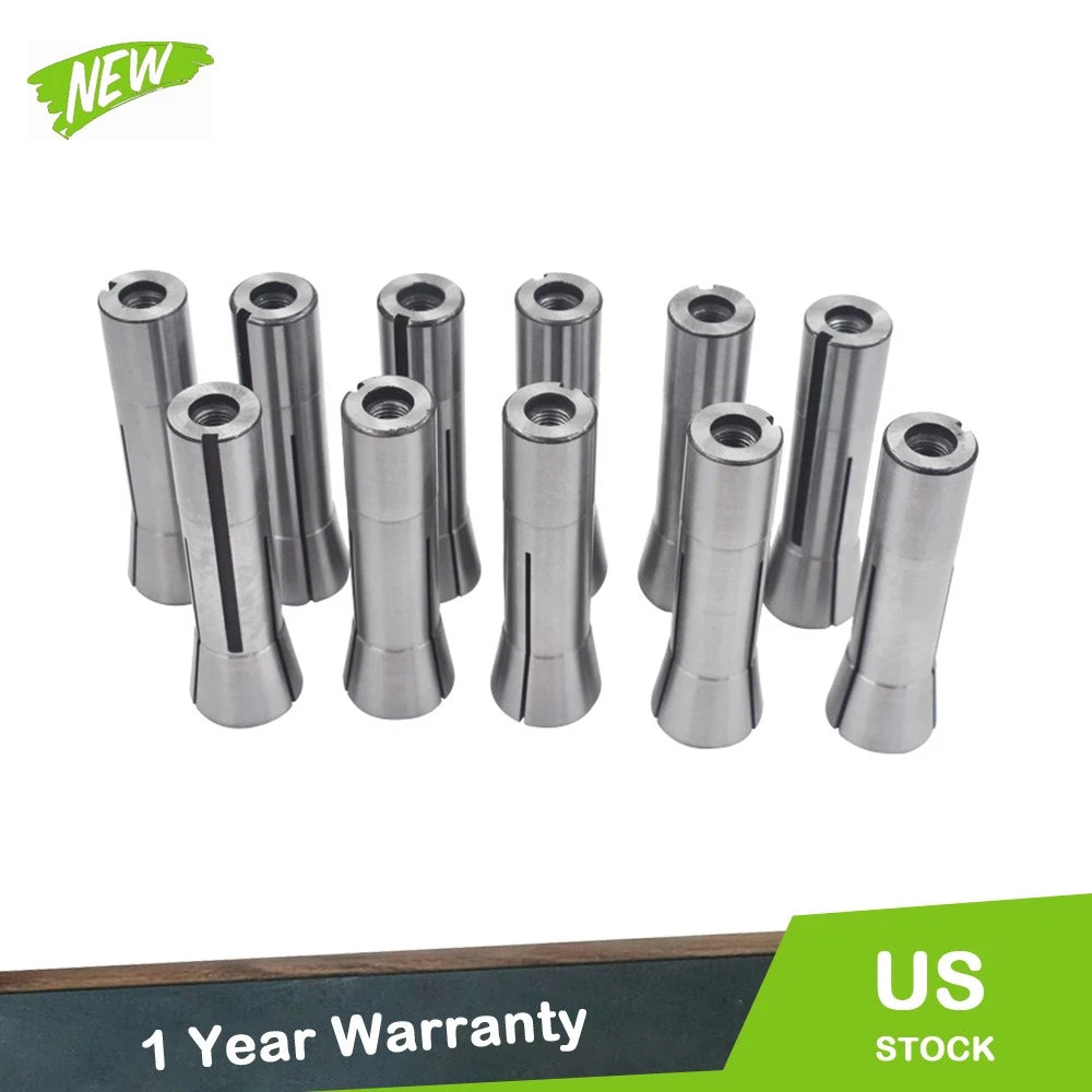 11Pcs R8 Spring Collet Set for CNC Machines (Universal)