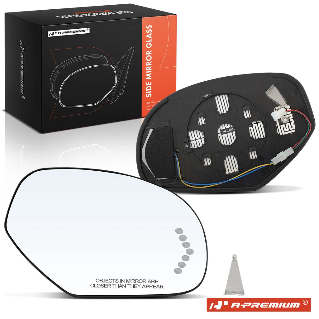 Passenger Power Mirror Glass with Turn Signal for Silverado 2500 HD (2007–2014)