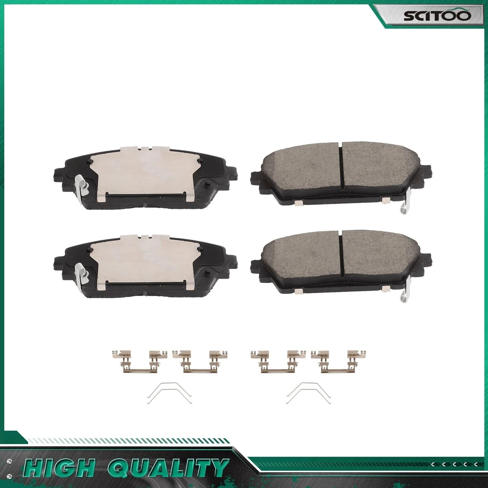 Set of 4 Front Performance Ceramic Brake Pads for Mazda 3 (2019–2023)