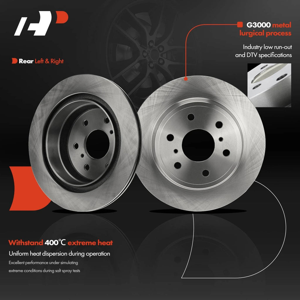 Set of 4 Disc Brake Rotors for Chevy Suburban GMC Sierra (2015–2019)