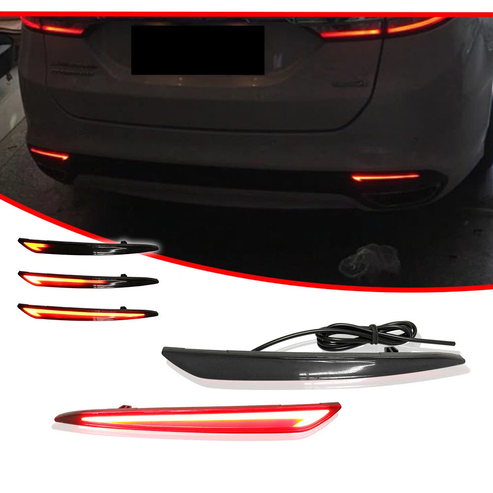 2X LED Rear Reflector Brake Tail Signal Lights for Ford Fusion (2013–2018)