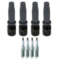 Set of 4 Ignition Coils & NGK Laser Platinum Spark Plugs for C-Max (2013–2019)