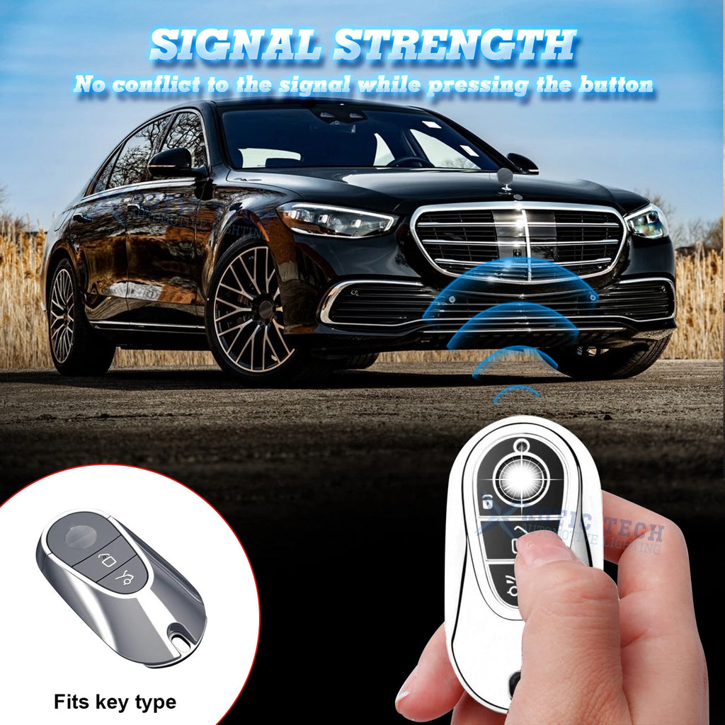 Soft TPU Full Covered Remote Key Shell for Mercedes-Benz E-Class (2024-2025)