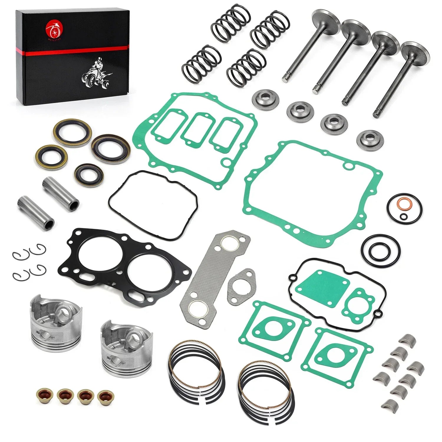 Piston & Intake Exhaust Valve & Gasket Kit for EZGO Robin 350cc (1996–2002)