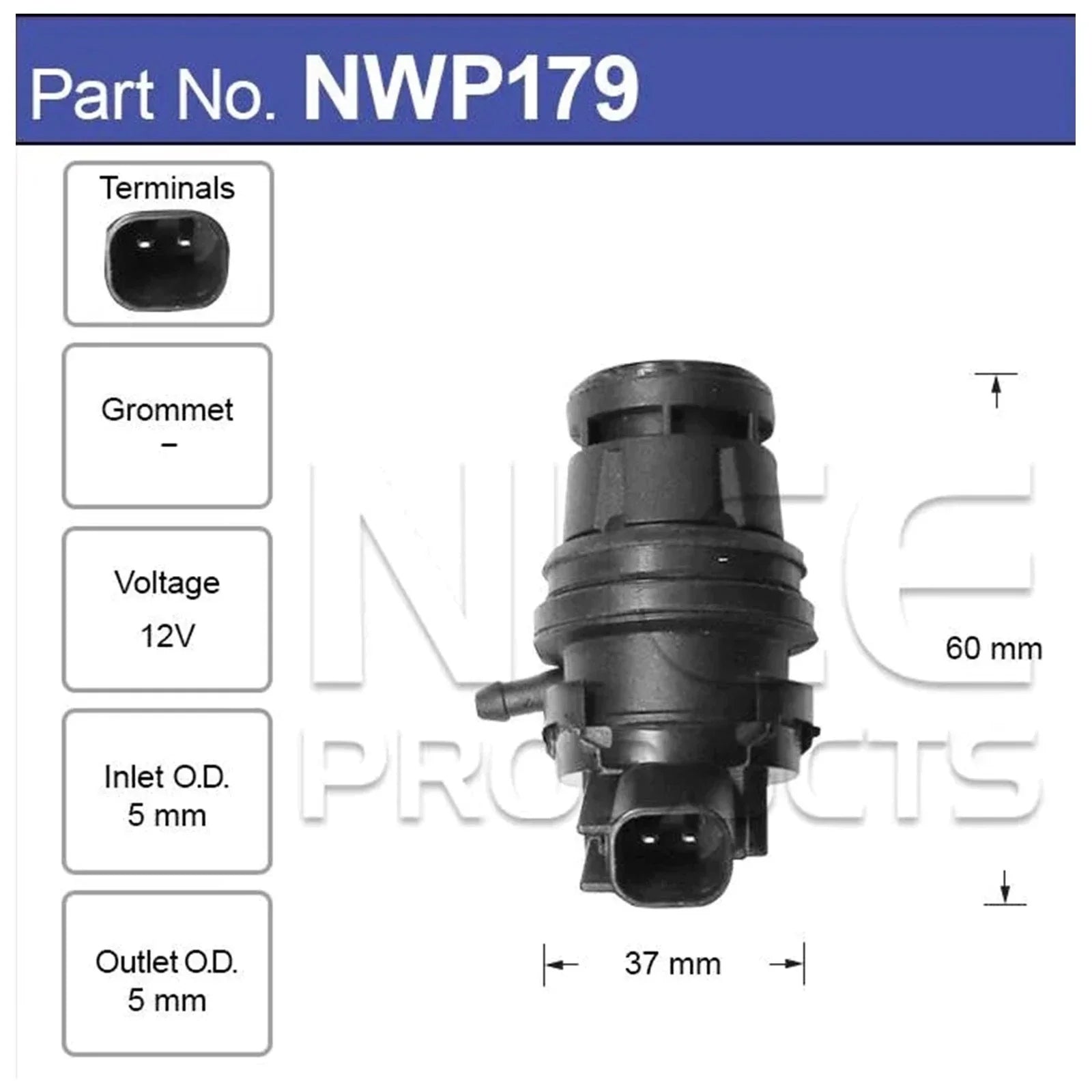 Front Windscreen Washer Pump for Chrysler 300C Sedan/Wagon (2005-2019)