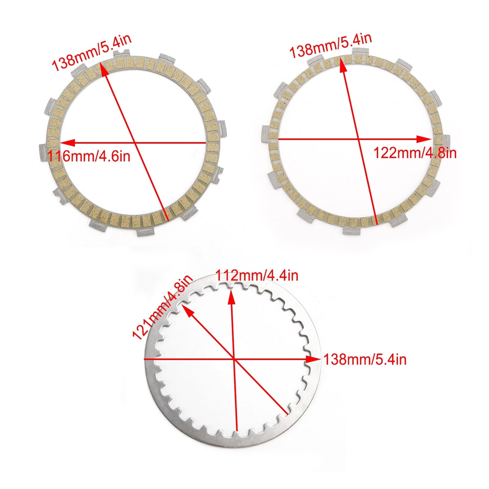 Clutch Friction Plates & Gasket Kit for Kawasaki Ninja 250 300 EX300 (2015–2017)