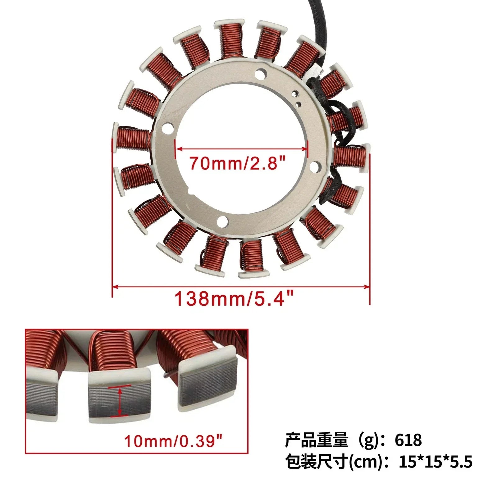 Stator/Alternator for Deere 316/318/420 Onan B43/B48 P218/P220 (1978–1992)