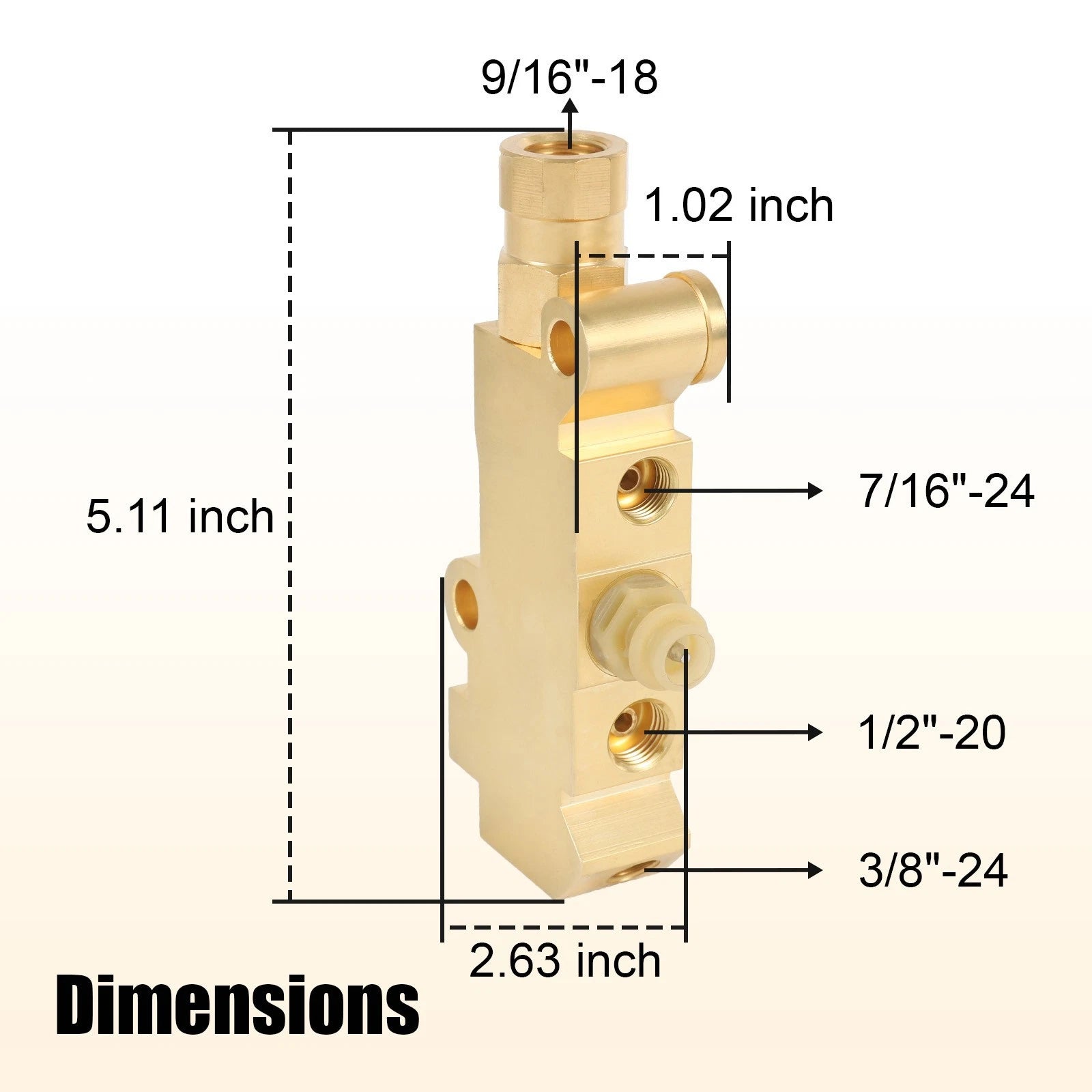 Brass Brake Proportioning Valve for Ford Che (Year Range Not Specified)