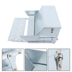 Galvanized Steel Chicken Feeder with Weatherproof Lid for Poultry