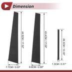 Set of 6 Door Pillar Window Trim for Lexus ES (1997–2001) Carbon Fiber Black