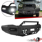 Front Bumper with Winch Plate and LED Lights for Dodge Ram 2500 3500 (2019–2023)