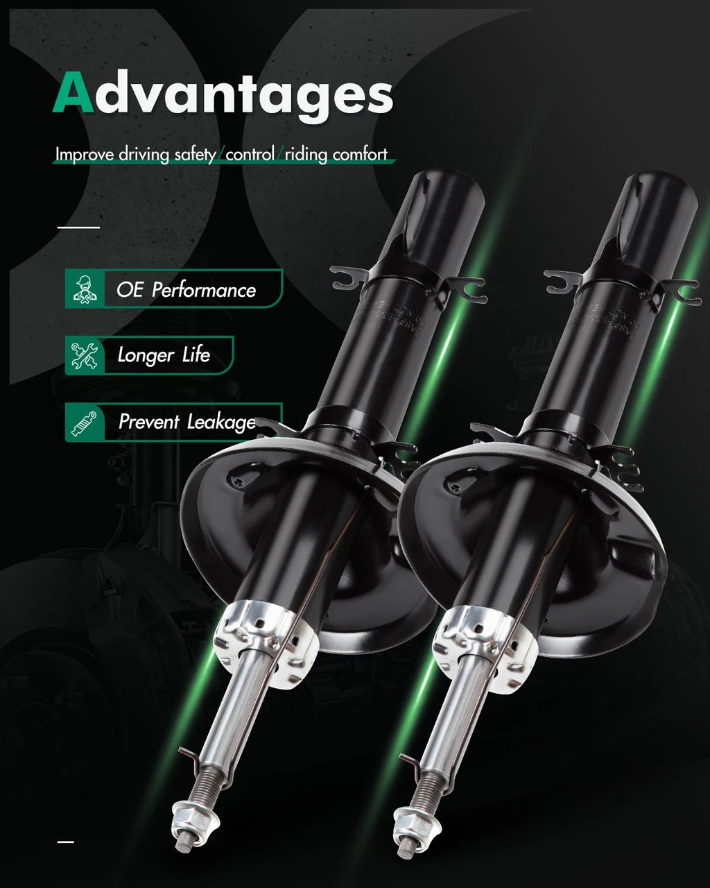 Front Shocks Struts for Volkswagen Jetta (2000–2005)