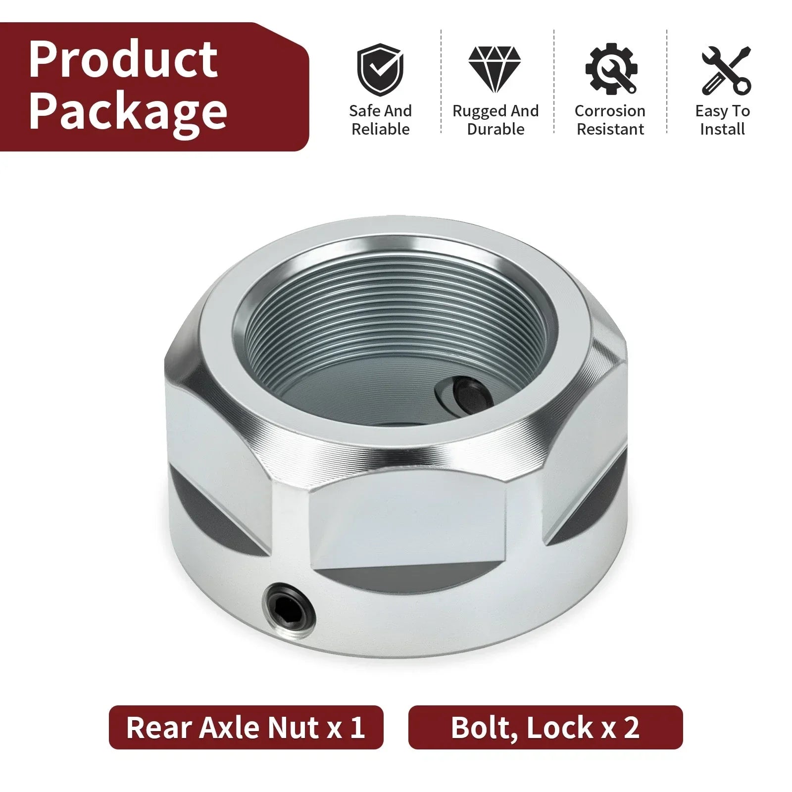 Rear Axle Lock Nut for Yamaha Raptor 250 YFM250R (2008–2013)