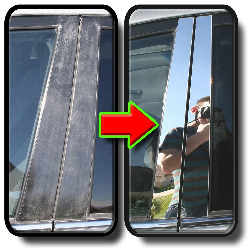 8PCS Chrome Pillar Trim Door Cover Mirrored Post for Honda HRV HR-V (2016–2020)