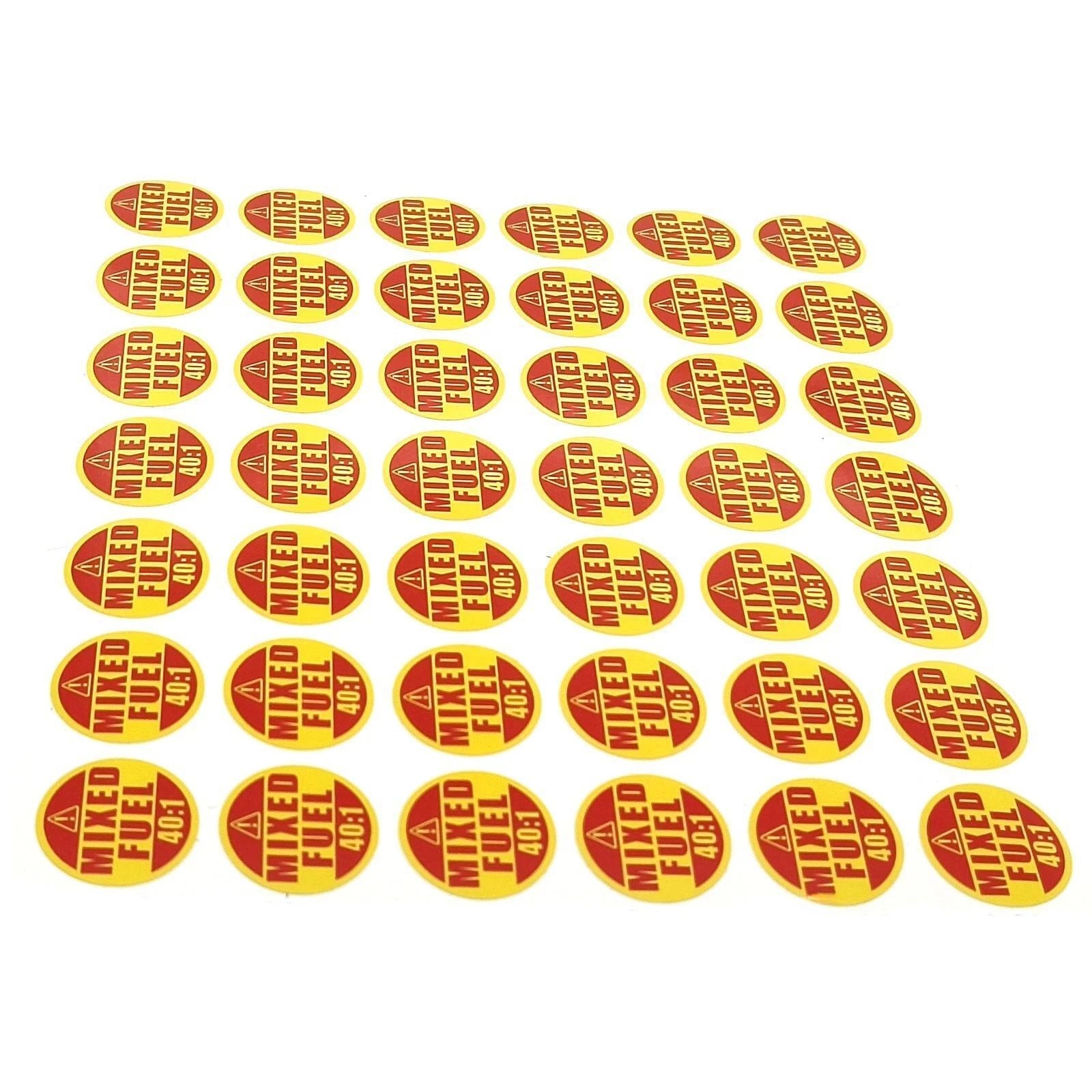 1" Round Mixed Fuel Stickers for Marking Gasoline - Oil Mix in Power Tools