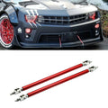 Red Adjust Lip Bumper Front Splitter Strut Tie Rod Support Bars for BMW (2008–2011)