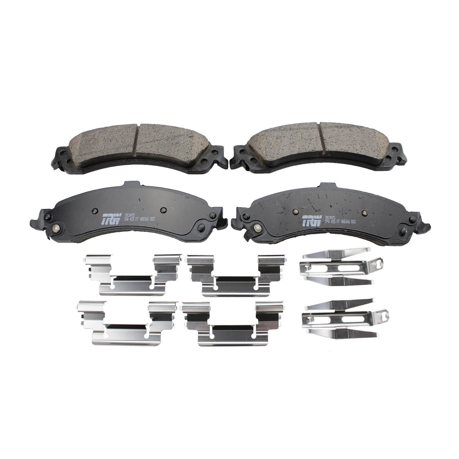Set of 4 TRW Pro Rear Ceramic Slotted Brake Pads for Cadillac Chevrolet GMC