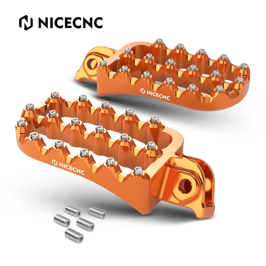 Set of 2 NiceCNC Forged Flat Foot Pegs for KTM 390 Adventure (2020–2024)