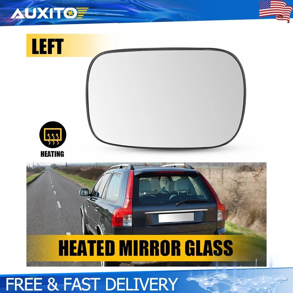 Heated Mirror Glass Left Driver Side for Volvo XC70 XC90 (2003–2006)