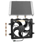 Aluminum Radiator & Cooling Fan for Polaris RZR 570 2012–2022, RZR 800 2008–2014