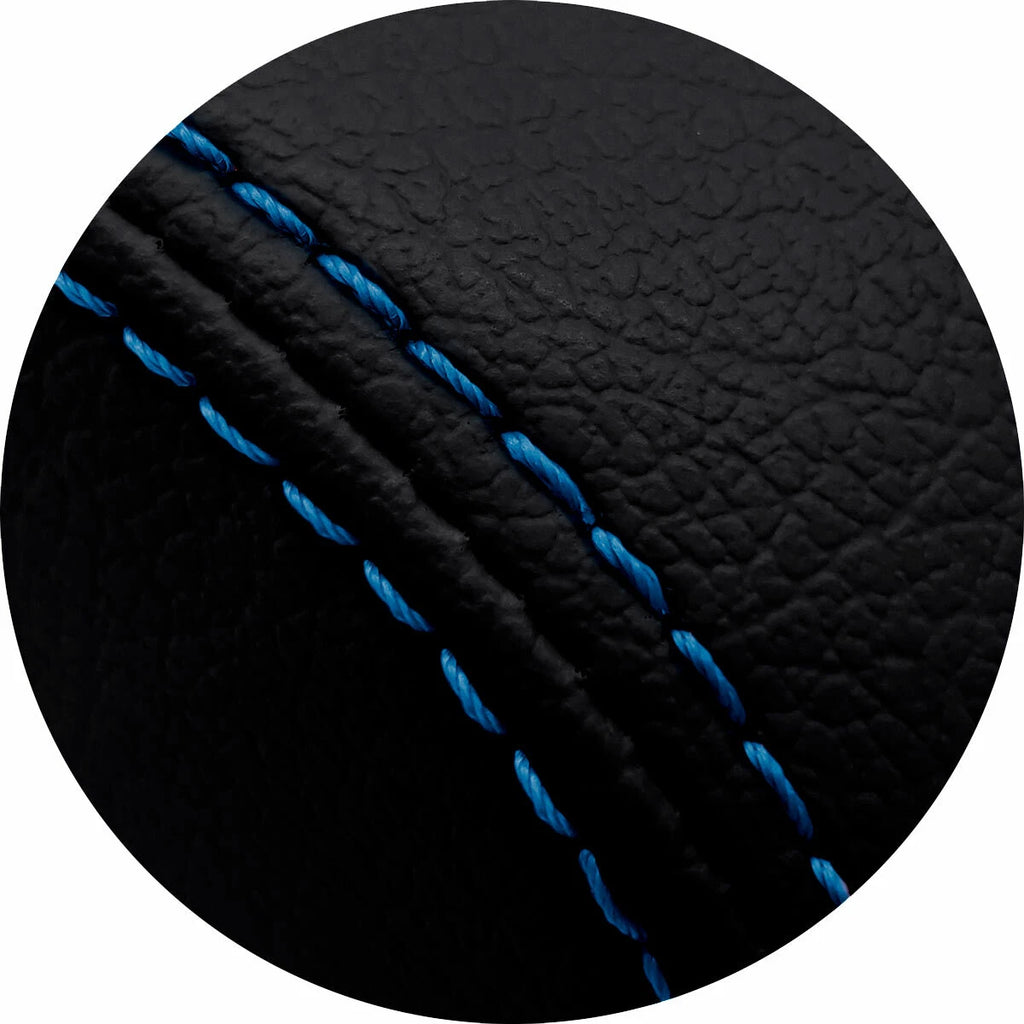 Leather Console Lid Armrest Cover for Subaru Crosstrek (2012–2017) Blue Stitch