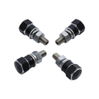 Set of 4 Aluminum Black & Silver Hex License Plate Frame Bolts for Harley Honda