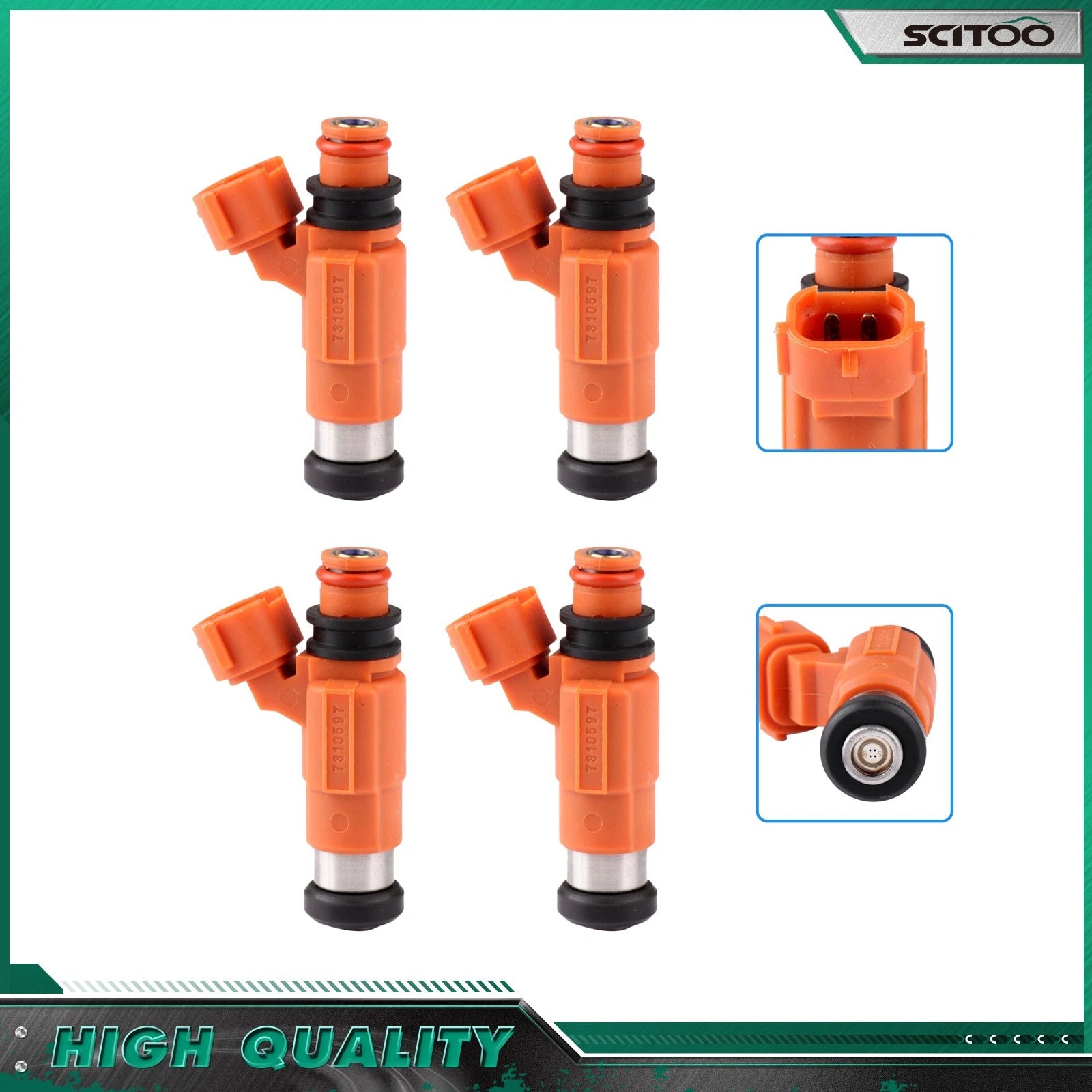 Set of 4 Fuel Injectors for Chrysler Sebring Dodge Stratus Mitsubishi Eclipse (2001–2005)