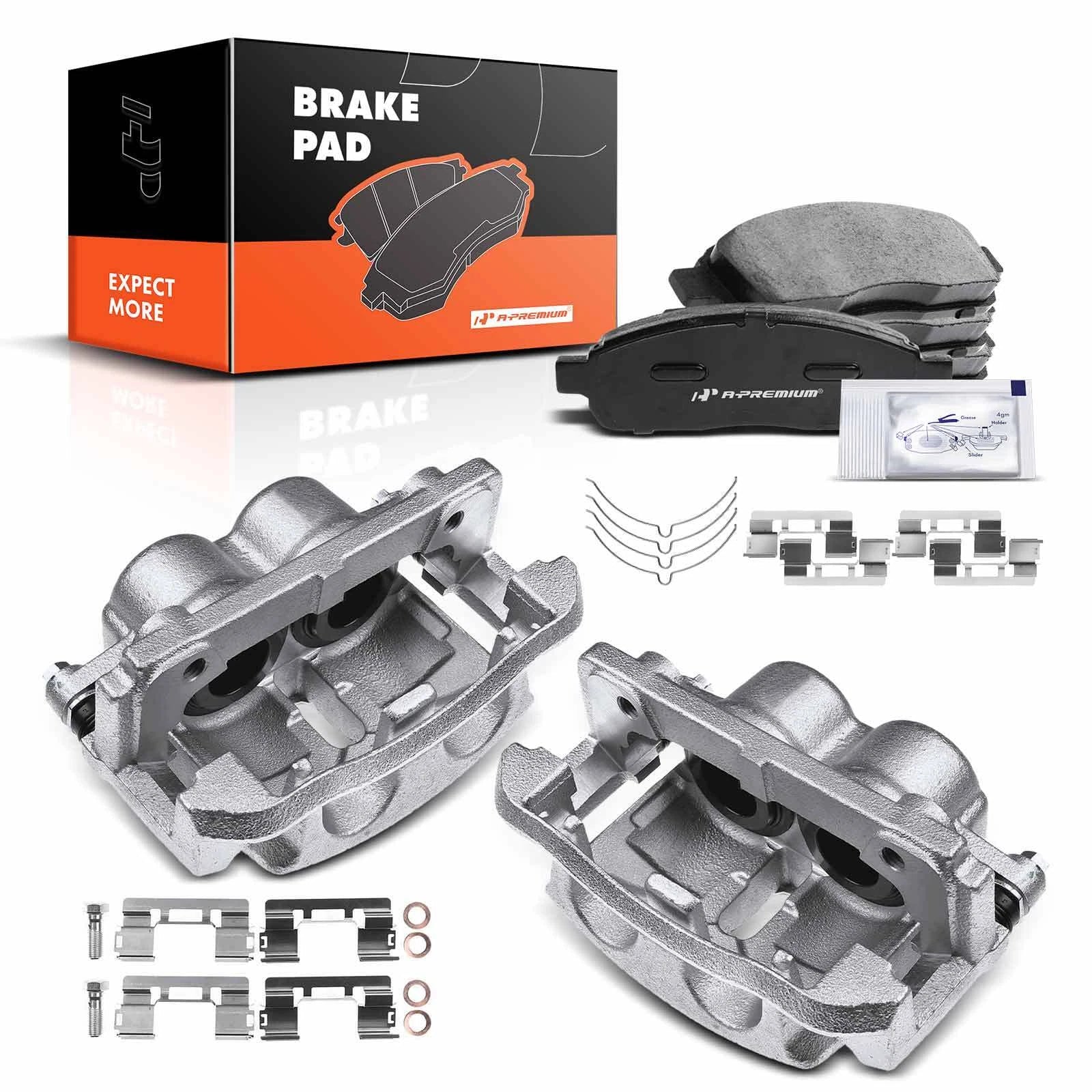 6X Front Brake Caliper & Ceramic Brake Pad for Ford F-150 (2005–2008)