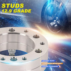 Set of 4 Wheel Adapters 6x5.5 to 5x5.5 for Chevy GMC Ram