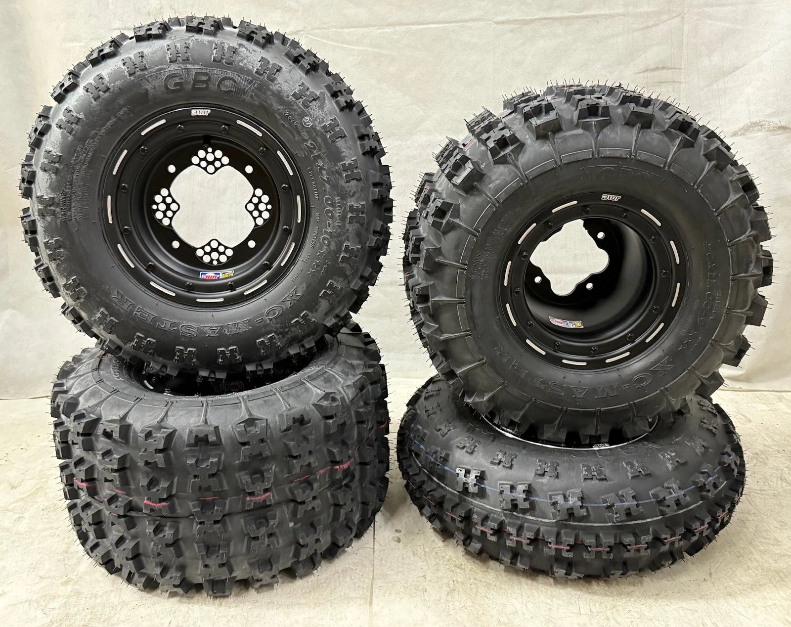 DWT G3 Beadlock Rims & GBC XC Master Tires Set for Yamaha Banshee YFZ450 (1997–2023)