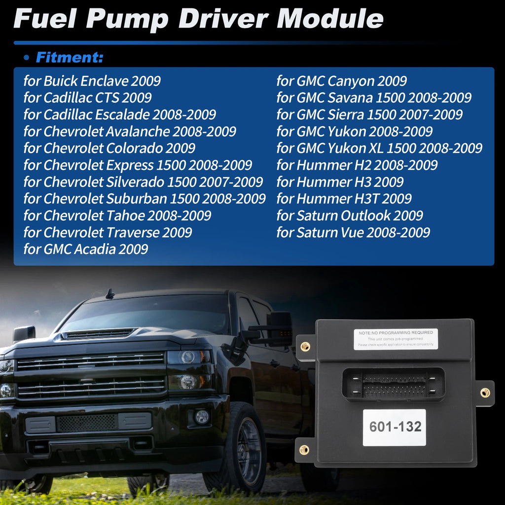 Fuel Pump Driver Module for Chevy Silverado Avalanche Suburban Tahoe (2007–2014)