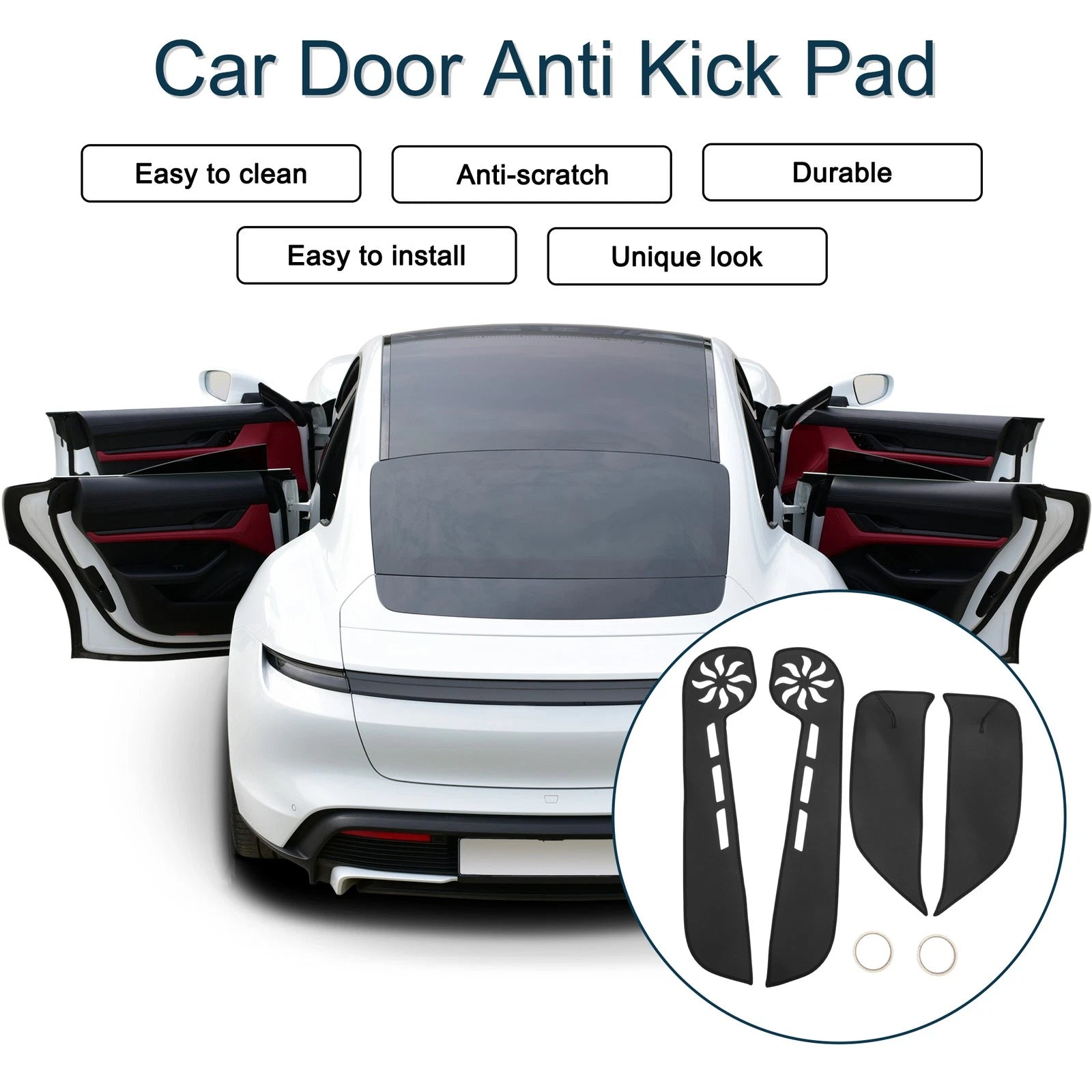 Set of 1 Car Door Anti Kick Pad Sticker Protector for Honda Civic (2000–2009)