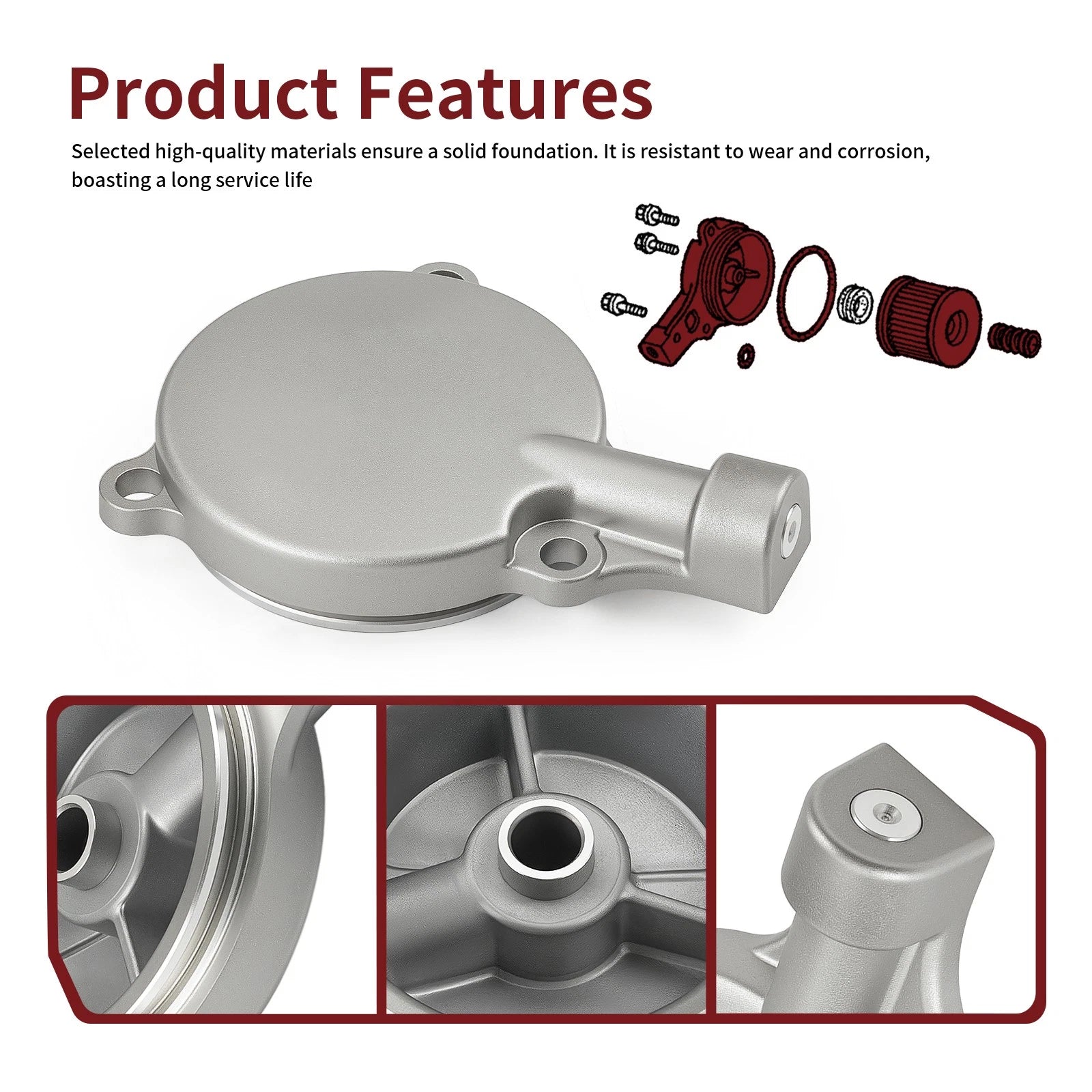 Oil Filter Cover w/ Spring O-Ring for Honda Rancher 350 TRX350TM (2000–2006)