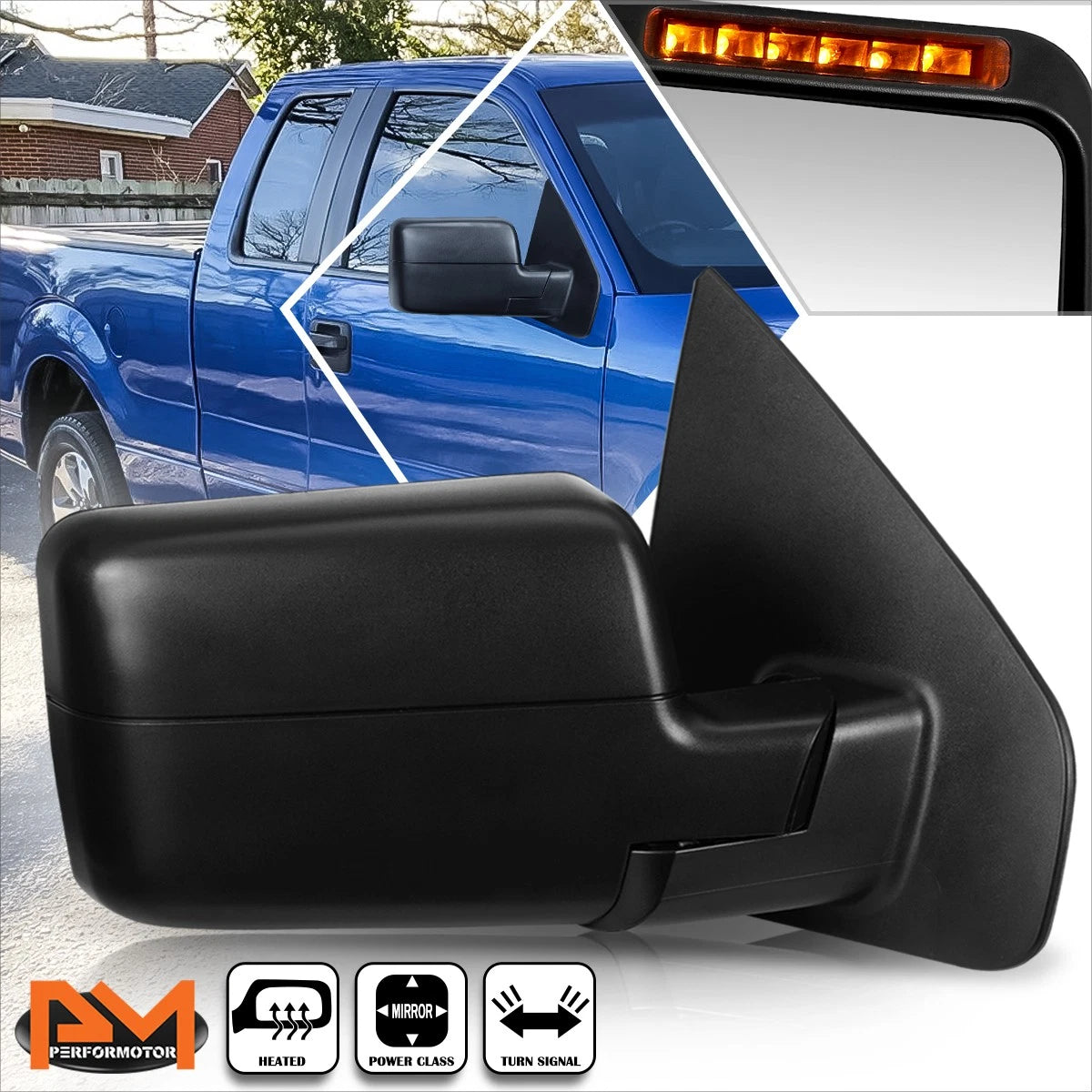 Power Heated Right Side View Mirror w/LED Signal for Ford F150 (2004–2014)