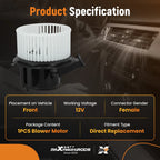 A/C Heater Blower Motor w/ Fan for Chevrolet Silverado 1500 GMC Acadia (700236)