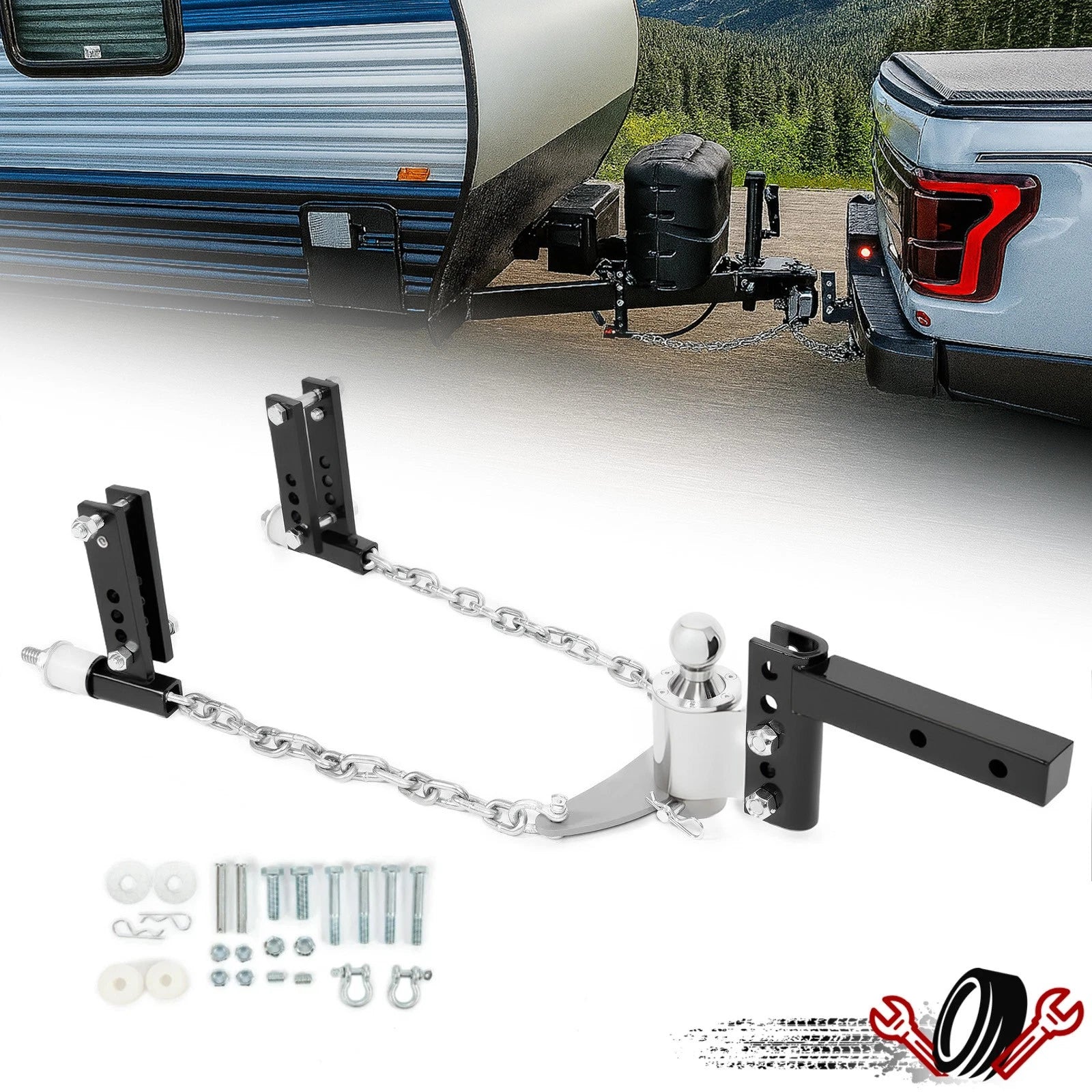 Weight Distribution Hitch for Trailers (14K Capacity)