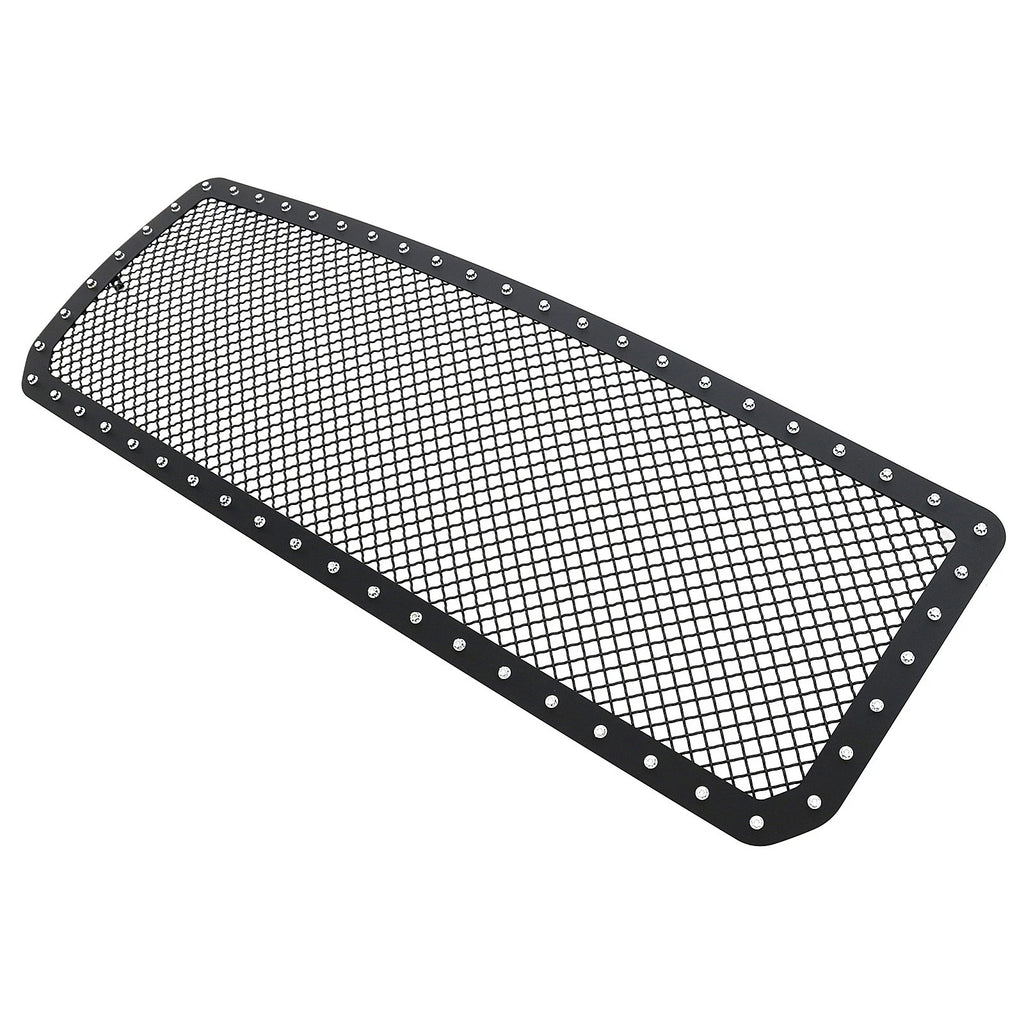 Upper Steel Rivet Black Mesh Grille Insert for GMC Sierra 2500/3500 (2015–2019)