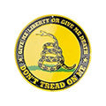 Don't Tread on Me Yellow Round Sign for Man Cave