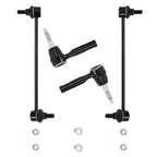 4PC Front Stabilizer Sway Bar End Link & Outer Tie Rod End Kit for Chevy Equinox (2010–2017)