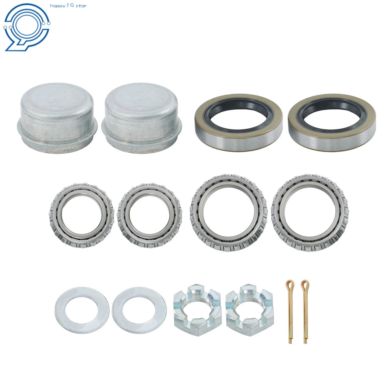Trailer Hub Kit with Bearings for 5 on 4.5" Trailers (11")