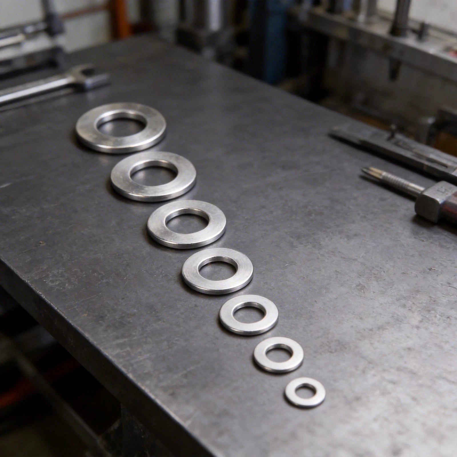 105PCS Stainless Steel Flat Washer Set for Fastening and Assembly