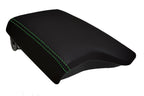 Leather Console Lid Armrest Cover for Ford Ranger (2019–2020) Green Stitch