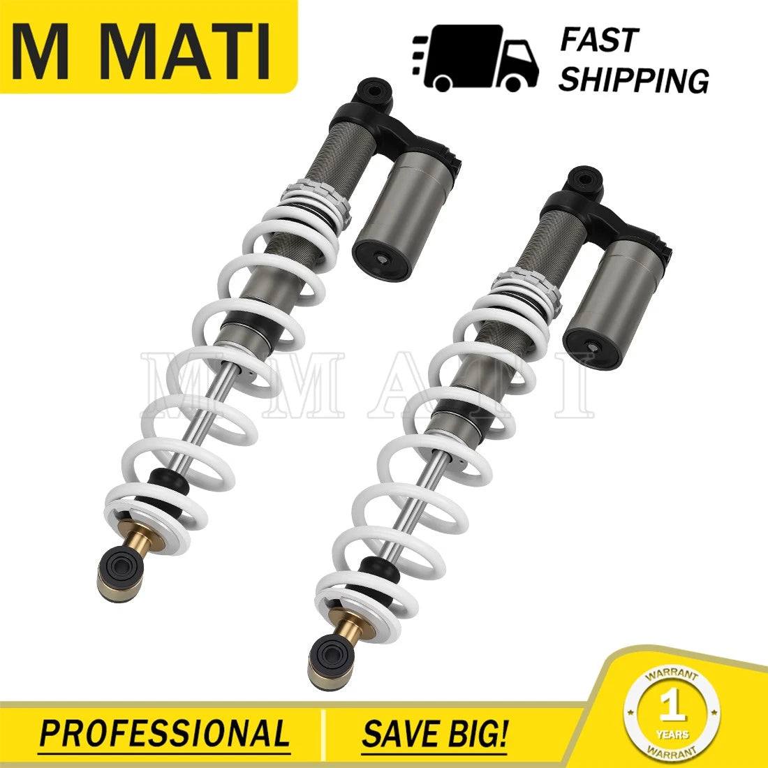 Set of 2 Heavy Duty Shock Absorbers for Polaris RZR S 800 EFI (2009–2012)